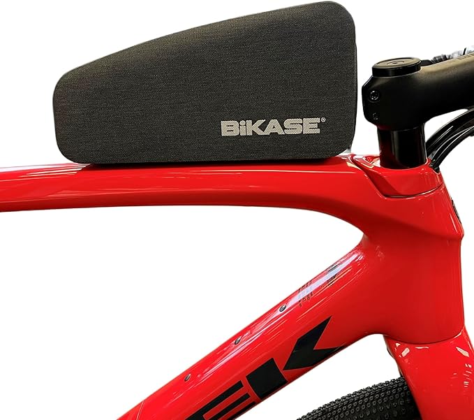 BiKase Bike Top Tube Bag Bicycle Front Frame Bag Waterproof Bike Pouch Pack/Phone Bag Cycling Accessories Pouch for Mountain Road Bike mounts to Brazeons or water bottle screws or strap mount