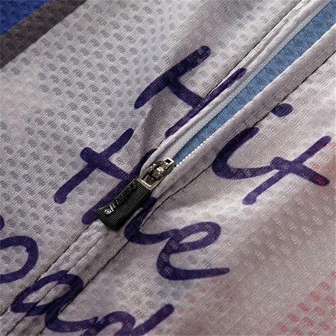 JPOJPO USA Cycling Jersey Men Short Sleeve Bike Shirts Biking Jersey Summer American Bicycle Tops with 3 Pockets Reflective