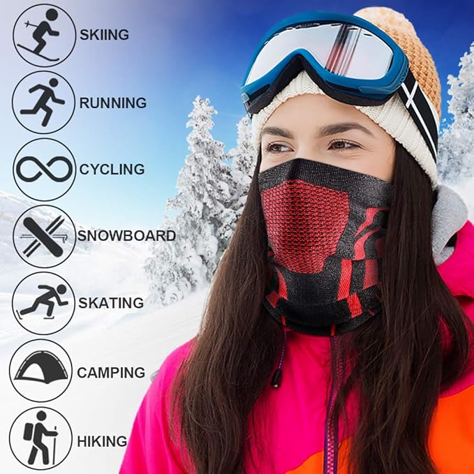 WTACTFUL Winter Neck Warmer Gaiter Windproof Face Mask Balaclava Bandana for Ski Snowboard