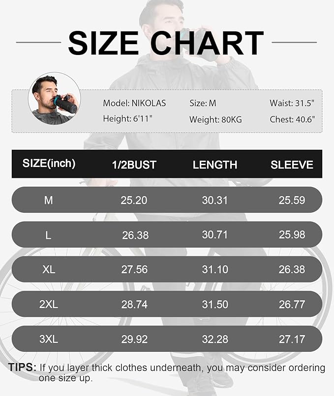 GEEK LIGHTING Rain Jacket Men Lightweight Waterproof Jackets Packable Windbreaker Hooded Raincoat for Golf Cycling Outdoor
