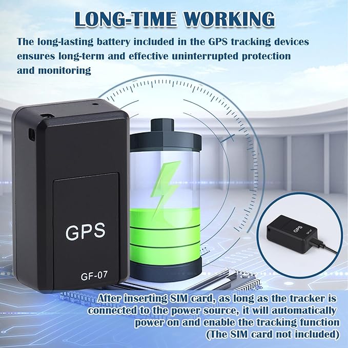 GPS Tracker for Vehicles - Mini Car GPS Tracker Portable Real Time Magnetic GPS Tracking Device,No Subscription Required/No Monthly Fee,Hidden GPS Trackers for Kids,Dogs,Trucks