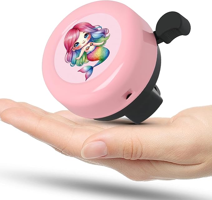 Kids Bike Bell for Little Girls, Pink Handlebar Ring Bell for Toddlers, Universal Bicycle Bell for Scooter, Tricycle, Balance Bike