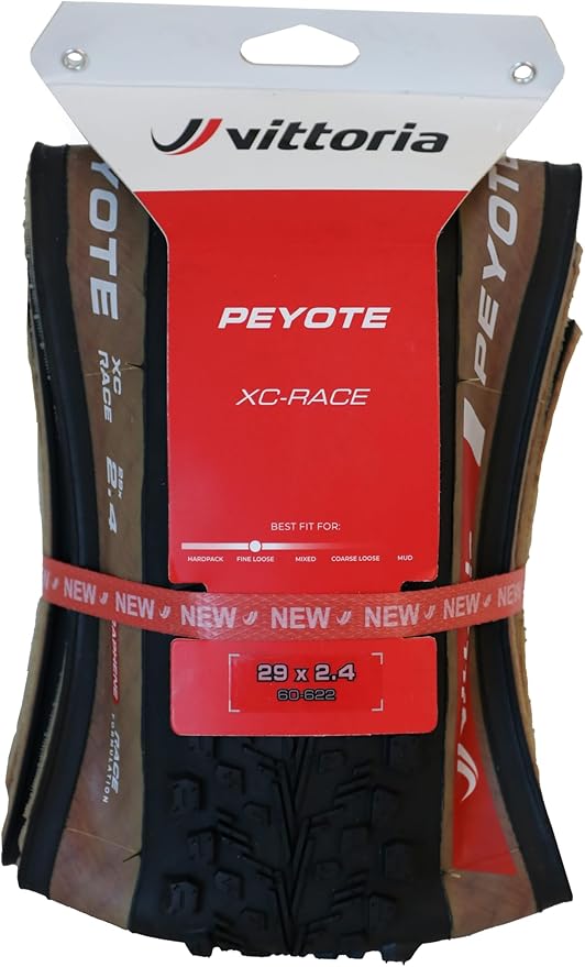Vittoria Peyote XC Race Mountain Bike Tire for Fine Loose Terrain Conditions - TLR MTB Tire