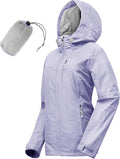 33,000ft Packable Rain Jacket Women Lightweight Waterproof Raincoat with Hood Cycling Bike Jacket Windbreaker