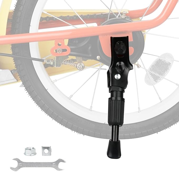 ZUKKA Bike Kickstand 14 Inch for Kids Bike Adjustable Aluminum Alloy Kickstand for Bicycles with Anti-Slip Pad for Kids Bike Universal Fit for Mountain Road Bikes