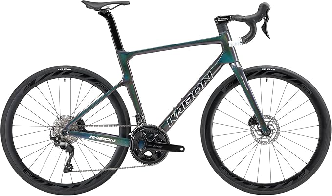 KABON Full Carbon Road Bike,Lightweight 700C Racing Bicycle with 105 R7120 24S Shift Groupset and Hydraulic Disc Brake Bike with Carbon Wheels for Adult