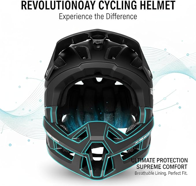 BATFOX Full Face Mountain Bike Helmet for Men Women Adult Helmet Downhill DH BMX MTB