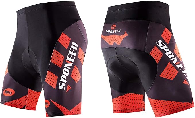 sponeed Men's Cycling Shorts Padded Bicycle Riding Pants Bike Biking Clothes Cycle Wear Tights