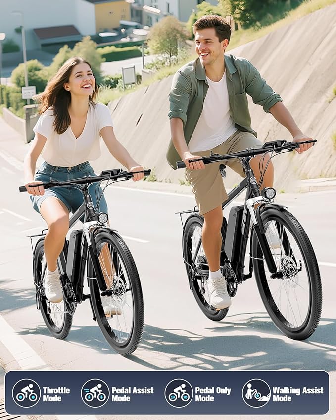 ZNH 750W|1000w Electric Bike for Adults, 48V 13Ah Removable Battery, 26" Electric Mountain Bike, Up to 60 Miles, 7-Speed Ebike, Hydraulic Suspension, LCD Display, UL2849 Certified, TUV