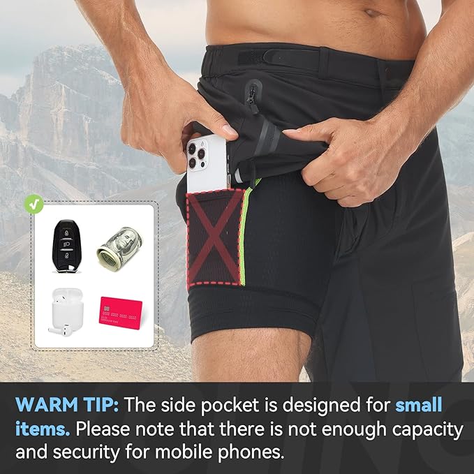 baleaf Men's Cycling Underwear 4D Padded Bike Shorts Pocket Mountain Bike Liner Bicycle Gear