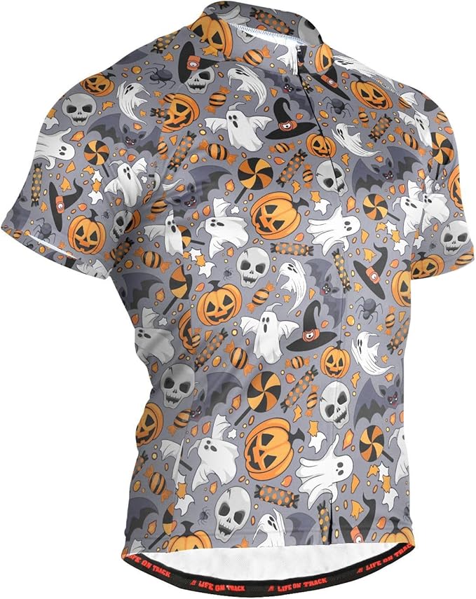 Men's Cycling Bike Jersey Short Sleeve Moisture Wicking, Breathable, Quick Dry Biking Shirt with 3 Rear Pockets