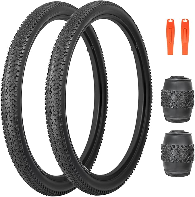 ZUKKA Bike Tire 20/24/26/27.5/29 x 2.125 Bike Tire 2 Pack Mountain Bike Tire Folding Replacement Tire for MTB Mountain Bike, Kids