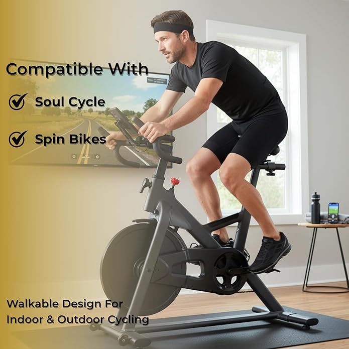 Tommaso Men's Indoor Cycling Shoes – SPD Compatible – Pre-Installed Cleats – Road, Gravel & Spin Bike Shoes – Walkable Design
