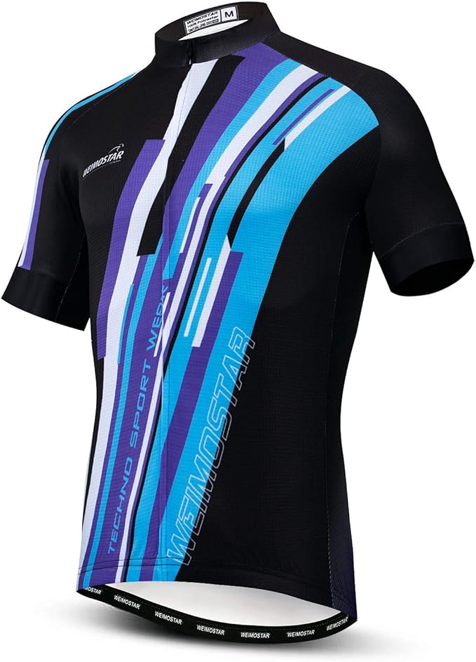 Men's Cycling Jersey Short Sleeve Bike Shirts Bicycle Jacket with Pockets