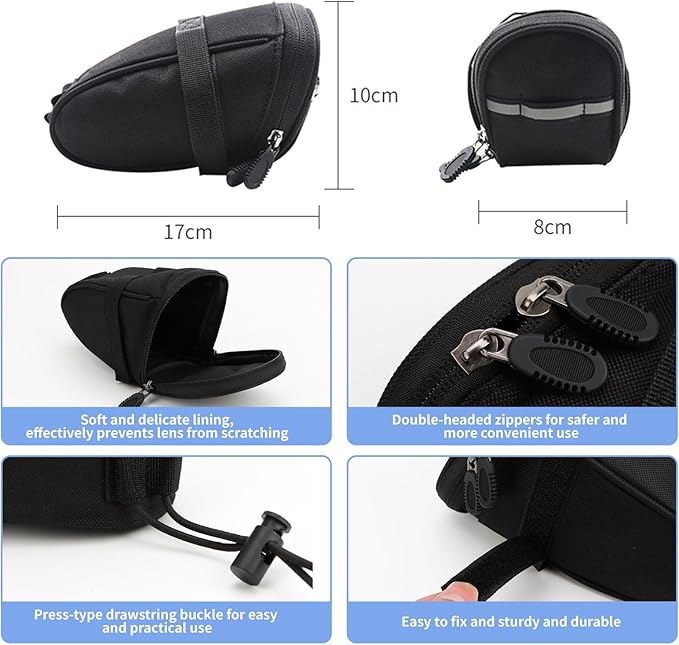 21-PC Bike Repair Kit with Saddle Bag | Portable Emergency Bike Fix Kit for Road & Mountain Bikes | Includes Tire Levers, Patches & Gloves | Perfect for Commuting, Travel & Trail Riding