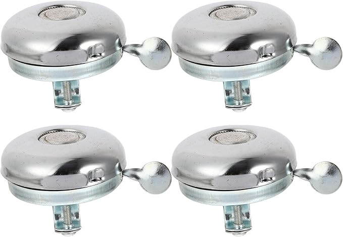 Housoutil Vintage Bike Bells 58mm Iron Retro Bicycle Horns 4pcs for Road and Mountain Bikes Handlebar Accessories with Loud Ring for Adult Cycling