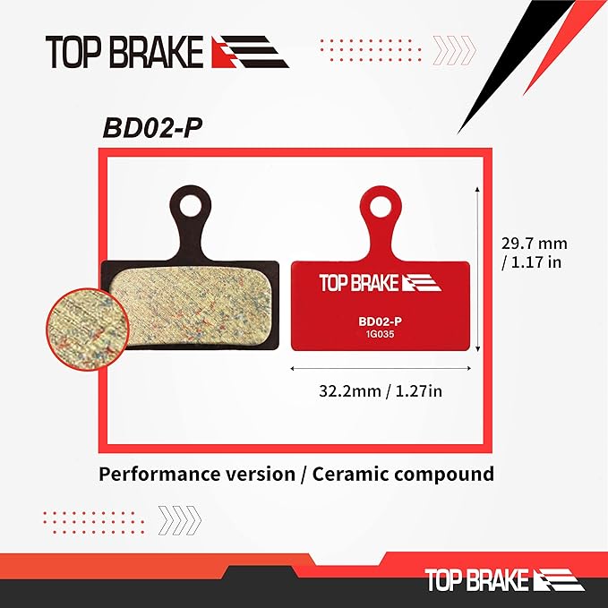 TOP BRAKE Disc Bike Brake Pads Compatible with Shimano XTR M9000/9020 Deore XT M785/ M8000 | MTB/eMTB/Gravel/Cross Country(XC)/Trail/All Mountain/Cycling