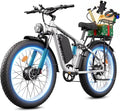 6000W Electric Bike for Adults, 45MPH Dual Motor Ebike, 60V 1200WH E Bike, 100 Miles Bicycle, Full Suspension, Dual Hydraulic Disc Brake Ebike, Charge Voltage 67.2V, Brake/Turn Signal