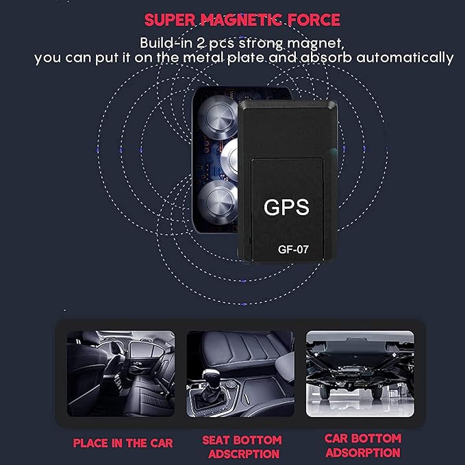 GPS Tracker for Vehicles, Mini Magnetic GPS Real time Car Locator, Full USA Coverage, No Monthly Fee, Long Standby GSM SIM GPS Tracker for Vehicle/Car/Person 2025 Model