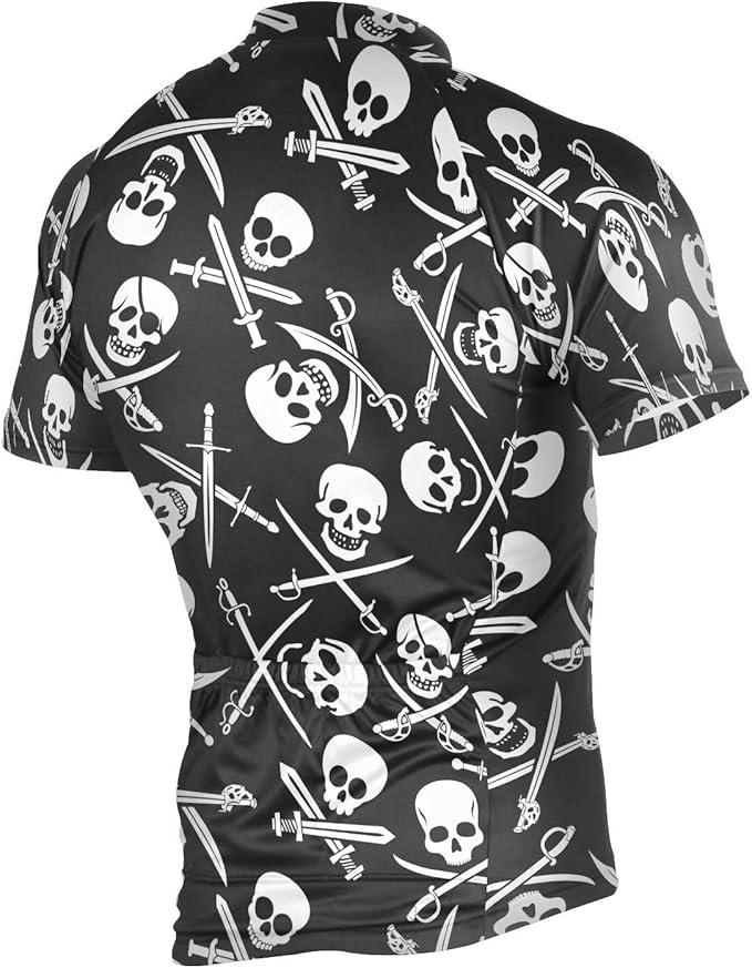 Men's Cycling Bike Jersey Short Sleeve Moisture Wicking, Breathable, Quick Dry Biking Shirt with 3 Rear Pockets