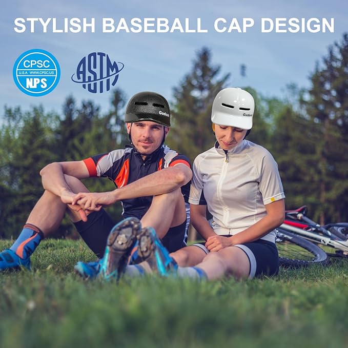 Adult Bike Helmets for Men - Women Bicycle Helmet - Certified Comfort Lightweight Adjustable Baseball Cap Style Cycling Helmet for Urban Commuter Road Biking Scooter