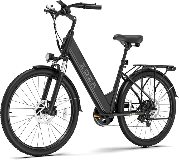 Electric Bike for Adults, 1000W Peak Motor, 60 Miles 22Mph Electric Bike, 26" Commuter E Bikes with 48V 10.4Ah Removable Battery, Step-Thru Ebike, Adjustable Stem, 7-Speed & Front Suspension