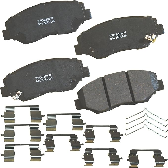 Bendix Premium SBC914 Ceramic Front Brake Pads for Acura ILX 2015-2013, Honda Accord 2017-2003, Civic 2021-2012, CR-V 2006-2002, CR-V 2016-2012, CR-Z 2016, Element 2011-2003, Fit 2014-2013