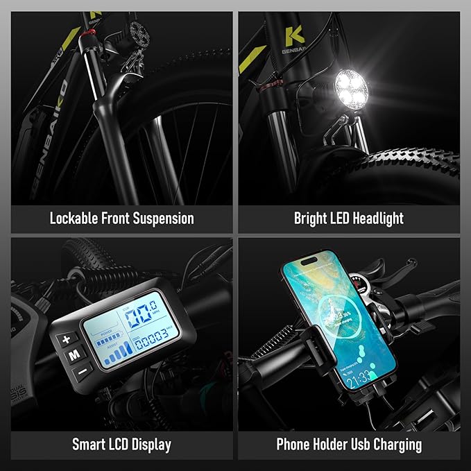 29" Electric Bike for Adults, Max 37MPH 2000W Peak 921.6WH Electric Mountain Bike, 80 Miles Ebike 21-Speed Gears, IP7 Waterproof E Bicycle E Bike for Commuter