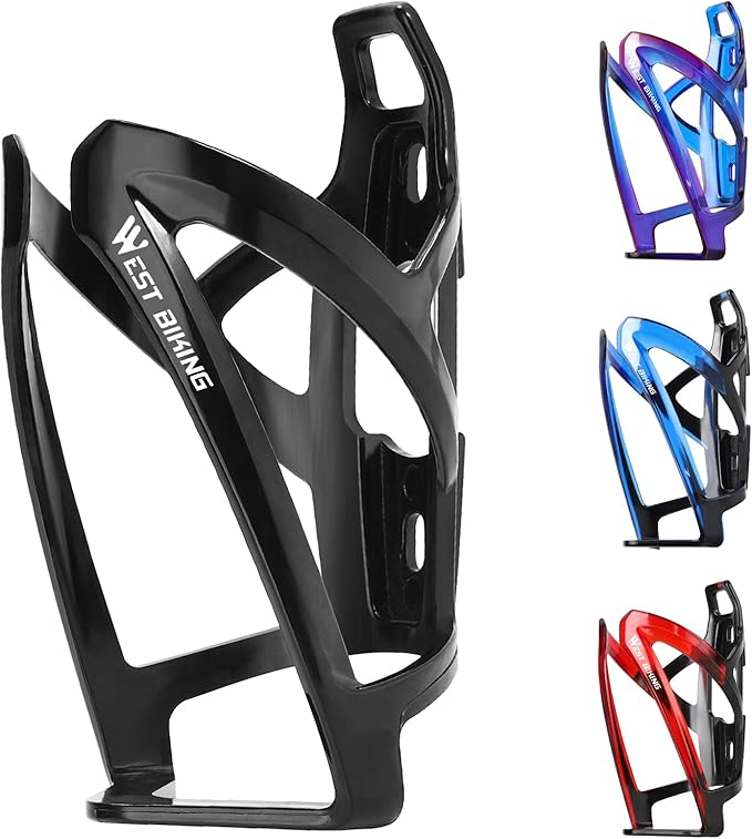 West Biking Bike Water Bottle Cages Ultra-Light Durable PC Bicycle Bottle Holder with Screws Tool, Easy Installation Bicycle Drink Cup Holders Cycling Kettle for MTB Road Bikes