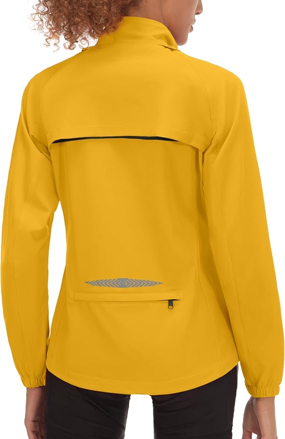 Little Donkey Andy Women's Lightweight Waterproof Cycling Jacket with Removable Sleeves for Biking Running Golf