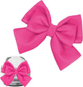 Bow Helmet Accessory, 8.07"x11.22" Stylish Motorcycle Helmet Bow Decoration for Women, Removable Cute Fashion Ribbon Bows Ornament for Motorcycle Scooter E-Bike Helmets (Rose Red)