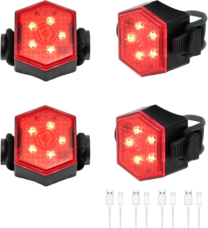LED Safety Light, Running Lights for Runners LED Bike Tail Lights Clip on Dogs Light for Walking at Night, Jogging, High Visibility Strobe Accessories Hiking Cycling Camping Boat