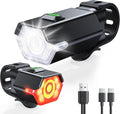 High Lumen Super Bright Bike Lights for Night Riding, Adjustable Modes Bicycle Lights Front and Rear, Rechargeable & IP65 Waterproof Bike Headlight and Taillight Set for Cycling Electronics