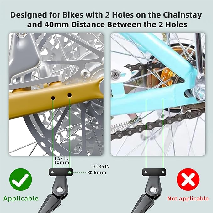 Bike Kickstand for Adult Bikes,Aluminum Alloy Bicycle Kickstand Adjustable for 24-29 Inch,Bicycle Kickstand for Mountain Bike, Trek Bike, Road Bike, City Bike,Non-Slip Sole (style-2)