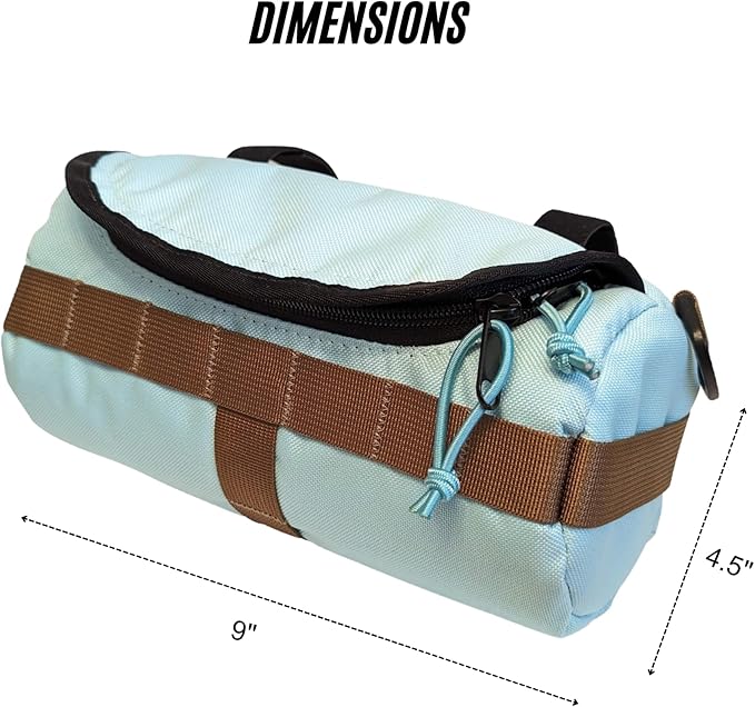Handlebar Bag (Miami Nice) | 2 Liter Capacity | Spacious Bike Bag w/ 2 Extra Long Buckle Straps & 1 Hook-and-Loop Strap | Water Resistant Front Basket | Bike Accessories | Made in USA