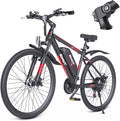 350W Full Aluminum Electric Bike for Adults & Teens, Upgraded Adjustable Handlebars, 21-Speed 26" Commuter E-Bike with Dual Disc Brakes, 40-Mile Range, Mountain Bike for Men/Women