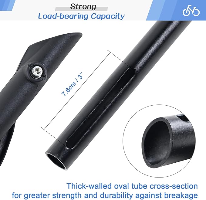 ROADNADO Bicycle Kickstand for Adult Bikes 24-29 inch Adjustable Bike Kickstand High Load-Bearing Anti-Slip Aluminum Alloy Bike Kick Stands for 451C/650C/700C MTB/Road Bike/City Bike Black