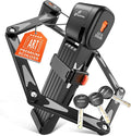 Sportneer Bike Lock - High Security Folding Bicycle Lock Art Certified - Bike Locks Heavy Duty Anti Theft with 3 Stainless Keys and Mount Bracket for Bicycles Scooter Ebike - 95cm/3.12ft, 2.86lbs