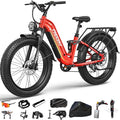 FREESKY Wildcat Ultra 3000W Electric Bike for Adults 105mile Long Range Step-Thru Ebike Motor 37MPH Dirt E Bike 25Ah Samsung Battery 26'' Fat Tire Electric Bicycle Full Suspension for Commute