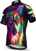 Men Cycling Jersey Skull Bike Short Sleeve Tops Quick-Dry Reflective 3-Pockets S-3XL