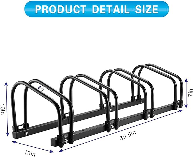 Bike Stand, 4 Bikes Rack Garage, 2.4" Width for most of Bikes