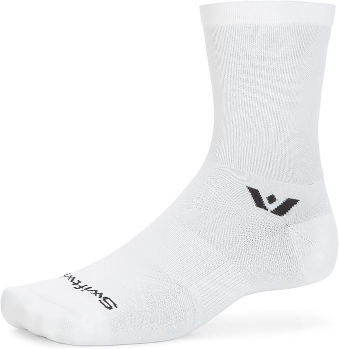 Swiftwick - ASPIRE Mid-Crew Cycling Socks, Maximum Breathability, Moisture Wicking