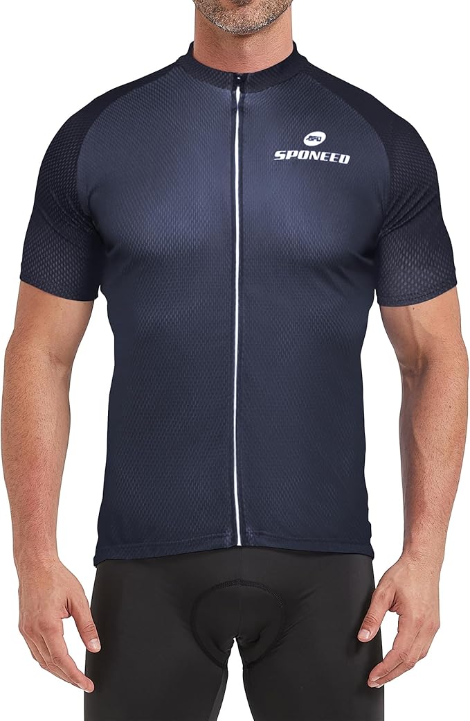 Men Bike Jersey Short Sleeve Road Cycling Shirts Biking Tops Moisture Wicking