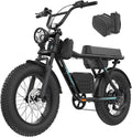 Gotrax R7 Electric Bike for Adults, 750W Motor, 25mph, Max 45-Mile Range, 20" Fat Tire, UL Certified, 48V Removable Battery, Oversized Padded Seat, Basket&Frame Bag, Easy Assembly for City&All-Terrain