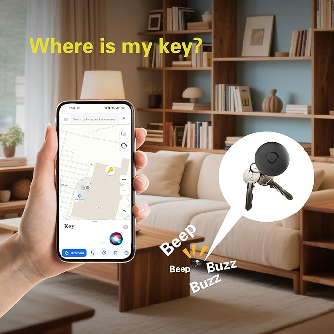 Mini GPS Tracker for Vehicles – Car Tracker Device Hidden with Magnetic Silicone Case, iOS Compatible Portable Personal Anti-Theft GPS Tracker for Car, Bike, or Kids, No Monthly Fee