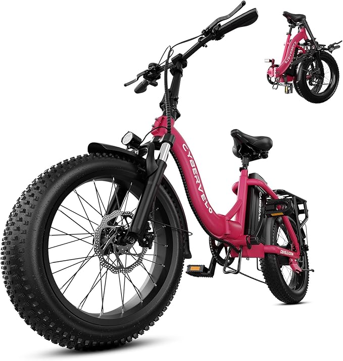 1000W Folding Electric Bike for Adults,75+ Miles,30+MPH,48V 20.8Ah Removable Battery,20" Fat Tire Electric Bike,Front Suspension 7-Speed Commuter Ebike,UL Certified