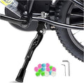 Adjustable Kickstand for Kids Bike, Bike Kickstand Center Mount for 16 18 20 Inch Kids Bikes, Aluminum Alloy Durable Bicycle Kickstand Bike Accessories for Kids, Black