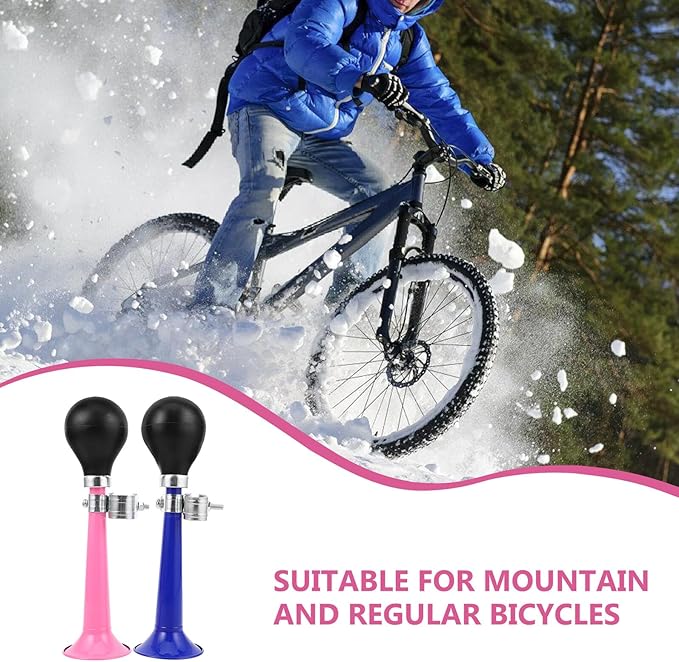 2pcs Metal Bicycle Air Horn Handlebar Horn Loud Sound Vintage Bike Bell for Mountain and Bikes Outdoor Riding Accessories