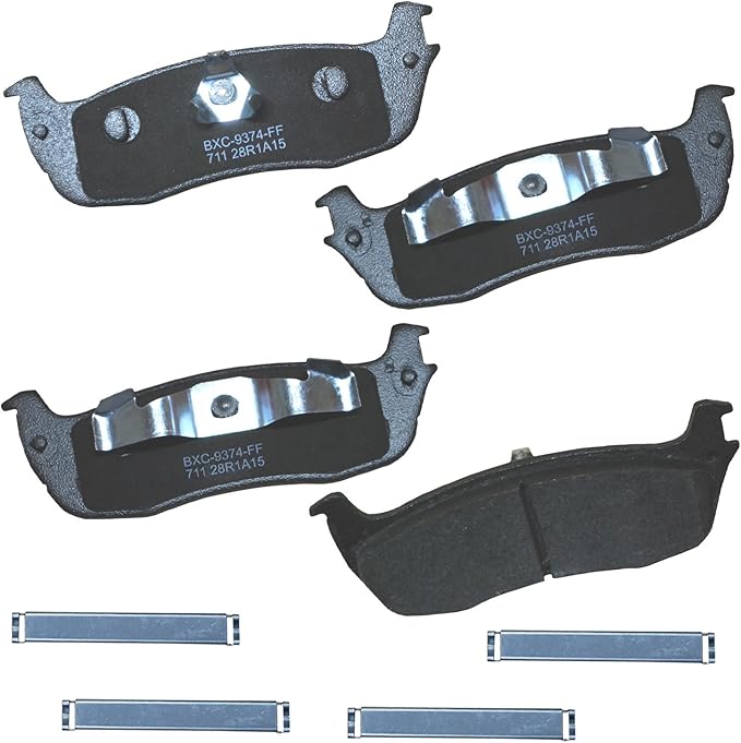 Bendix Premium SBC711 Ceramic Rear Brake Pads for Select Models Ford Expedition, F-150, F-150 Heritage, F-250, Lobo, Lincoln Blackwood, Navigator, Town Car