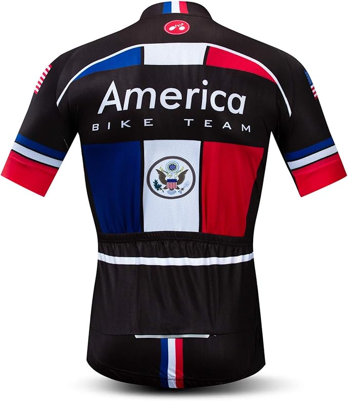 Cycling Jersey Mens Bike Shirt Biking Tops for Road Racing MTB BMX Dirt Road Quick Dry, Comfortable, Moisture Wicking